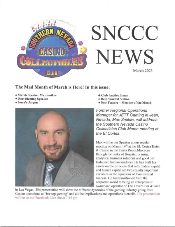 MARCH 2023 SNCCC NEWSLETTER