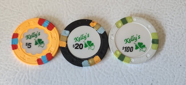 Kelly's 5, 20s, and 100s