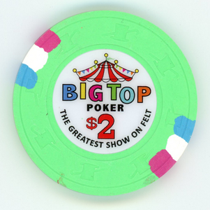 Big Top Poker $2 Chip (Offering $500) - BTP $2 Rack